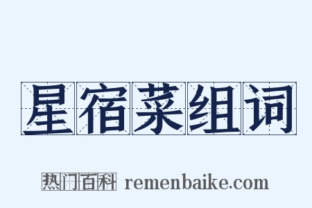 星宿菜组词是什么意思的图片